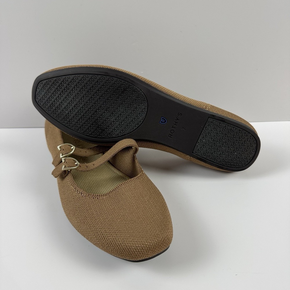 Rothy's Women's The Double Buckle Size 7 Java Chip Wellignton Mary Jane - Picture 5 of 6